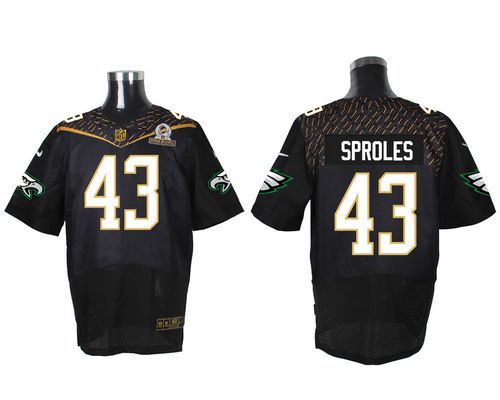  Eagles #43 Darren Sproles Black 2016 Pro Bowl Men's Stitched NFL Elite Jersey