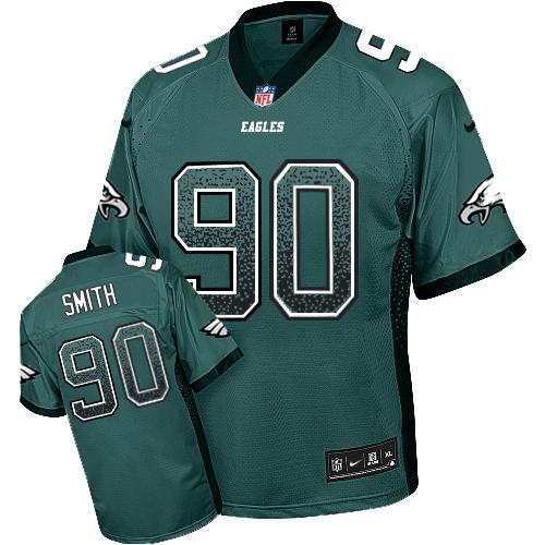  Eagles #90 Marcus Smith Midnight Green Team Color Men's Stitched NFL Elite Drift Fashion Jersey