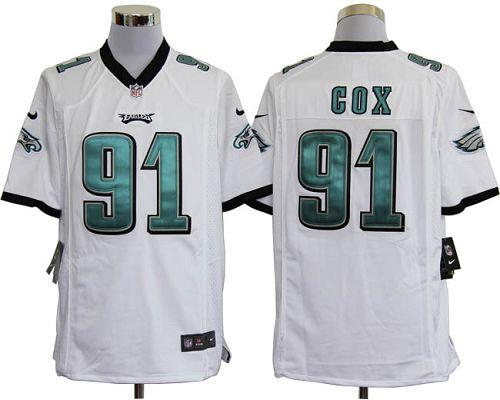Nike Eagles #91 Fletcher Cox White Men's Stitched NFL Game Jersey ...