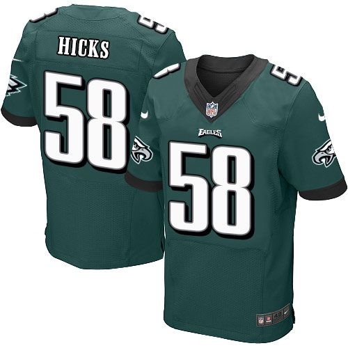  Eagles #58 Jordan Hicks Midnight Green Team Color Men's Stitched NFL New Elite Jersey