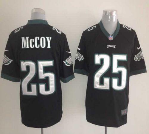  Eagles #25 LeSean McCoy Black Alternate Men's Stitched NFL Game Jersey