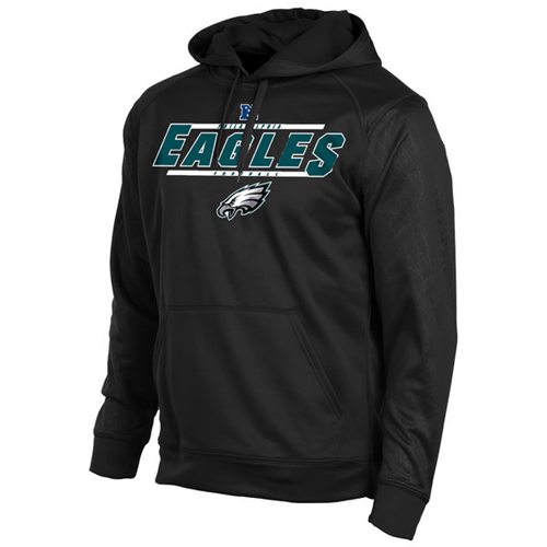 Philadelphia Eagles Majestic Synthetic Hoodie Sweatshirt Black