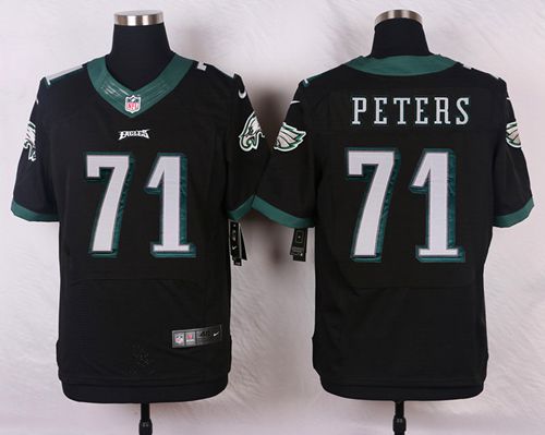  Eagles #71 Jason Peters Black Alternate Men's Stitched NFL New Elite Jersey