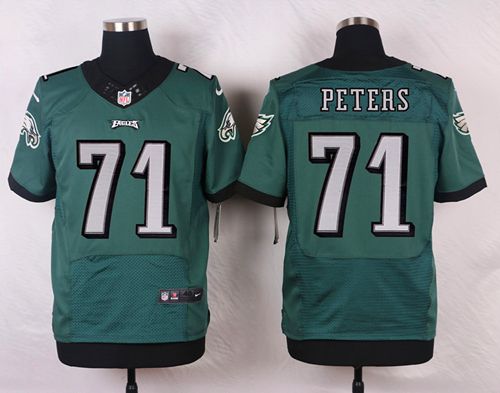  Eagles #71 Jason Peters Midnight Green Team Color Men's Stitched NFL Elite Jersey