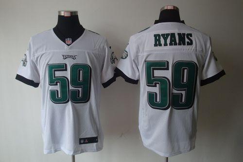  Eagles #59 DeMeco Ryans White Men's Stitched NFL Elite Jersey