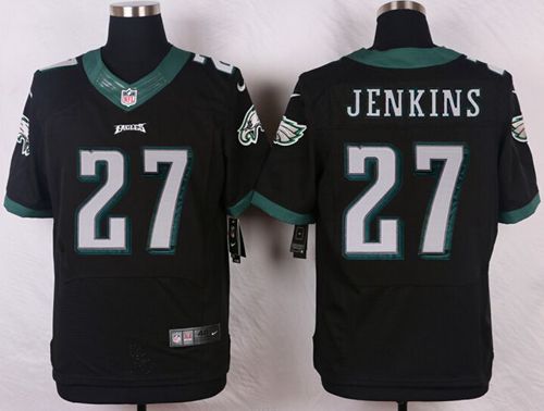  Eagles #27 Malcolm Jenkins Black Alternate Men's Stitched NFL Elite Jersey