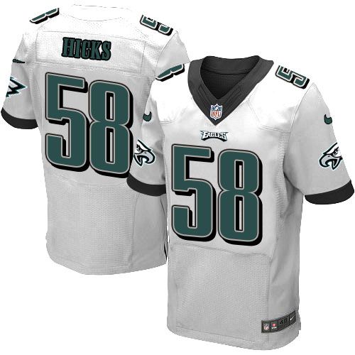  Eagles #58 Jordan Hicks White Men's Stitched NFL New Elite Jersey