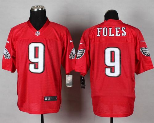  Eagles #9 Nick Foles Red Men's Stitched NFL Elite QB Practice Jersey