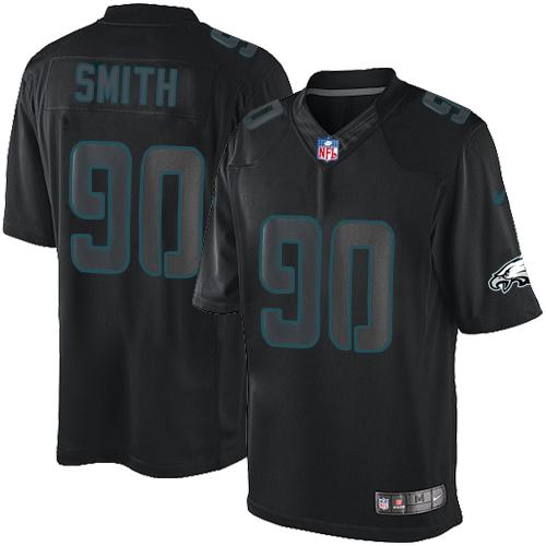  Eagles #90 Marcus Smith Black Men's Stitched NFL Impact Limited Jersey