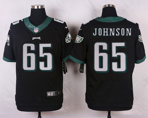  Eagles #65 Lane Johnson Black Alternate Men's Stitched NFL Elite Jersey