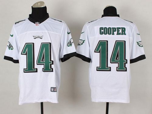  Eagles #14 Riley Cooper White Men's Stitched NFL Elite Jersey
