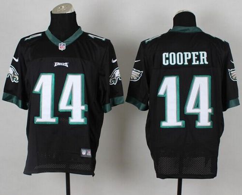  Eagles #14 Riley Cooper Black Alternate Men's Stitched NFL Elite Jersey