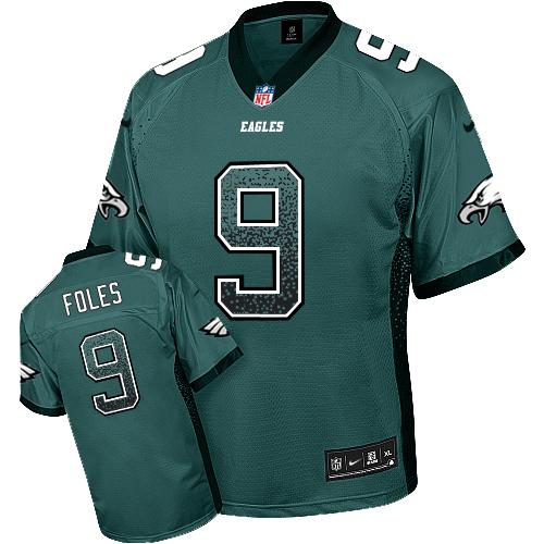  Eagles #9 Nick Foles Midnight Green Team Color Men's Stitched NFL Elite Drift Fashion Jersey
