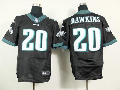  Eagles #20 Brian Dawkins Black Alternate Men's Stitched NFL New Elite Jersey