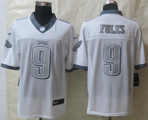  Eagles #9 Nick Foles White Men's Stitched NFL Limited Platinum Jersey