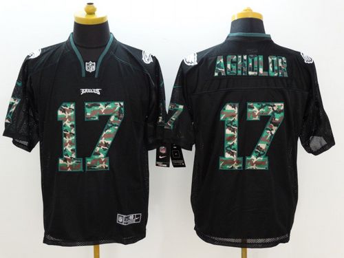  Eagles #17 Nelson Agholor Black Men's Stitched NFL Elite Camo Fashion Jersey
