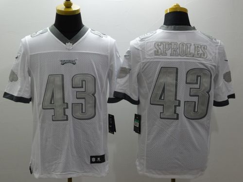  Eagles #43 Darren Sproles White Men's Stitched NFL Limited Platinum Jersey