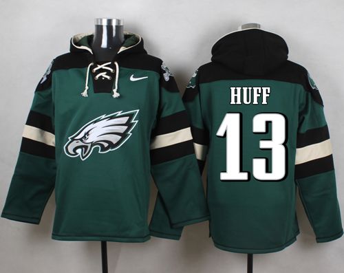  Eagles #13 Josh Huff Midnight Green Player Pullover NFL Hoodie
