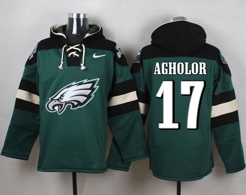  Eagles #17 Nelson Agholor Midnight Green Player Pullover NFL Hoodie