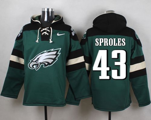  Eagles #43 Darren Sproles Midnight Green Player Pullover NFL Hoodie