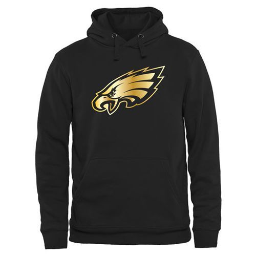 Men's Philadelphia Eagles Pro Line Black Gold Collection Pullover Hoodie