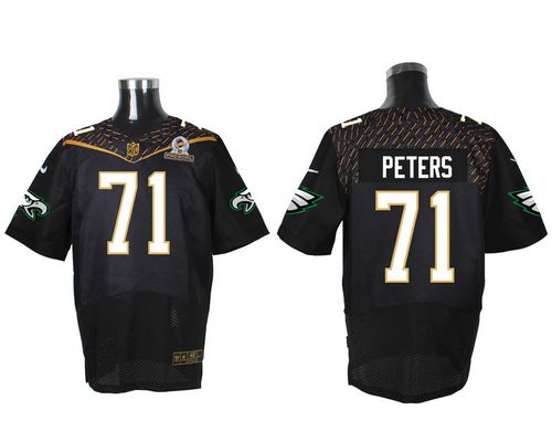  Eagles #71 Jason Peters Black 2016 Pro Bowl Men's Stitched NFL Elite Jersey