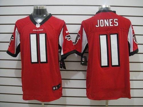  Falcons #11 Julio Jones Red Team Color Men's Stitched NFL Elite Jersey