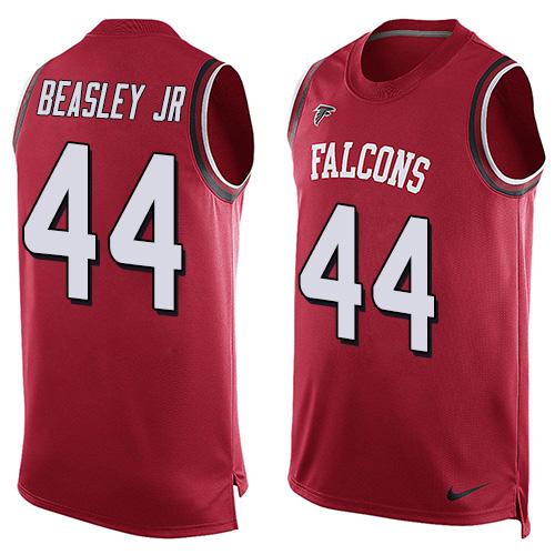  Falcons #44 Vic Beasley Jr Red Team Color Men's Stitched NFL Limited Tank Top Jersey