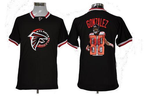  Falcons #88 Tony Gonzalez Black Men's NFL Game All Star Fashion Jersey
