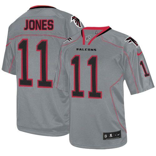  Falcons #11 Julio Jones Lights Out Grey Men's Stitched NFL Elite Jersey