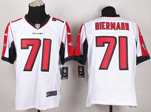  Falcons #71 Kroy Biermann White Men's Stitched NFL Elite Jersey