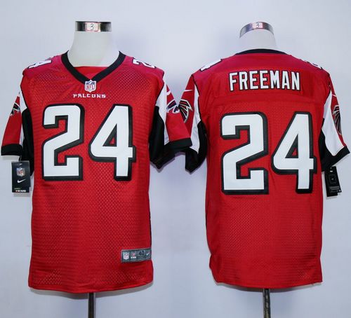  Falcons #24 Devonta Freeman Red Team Color Men's Stitched NFL Elite Jersey