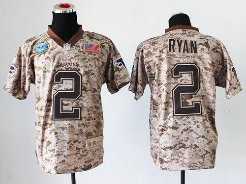  Falcons #2 Matt Ryan Camo Men's Stitched NFL New Elite USMC Jersey
