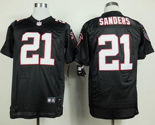  Falcons #21 Deion Sanders Black Alternate Men's Stitched NFL Elite Jersey
