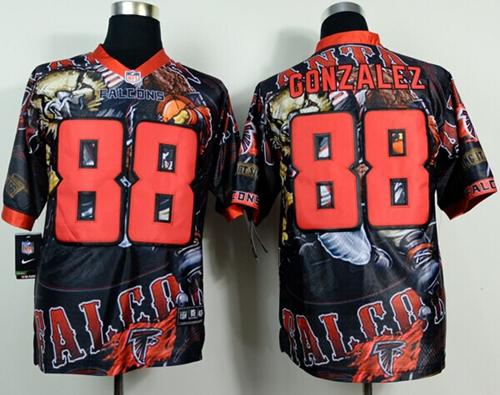  Falcons #88 Tony Gonzalez Team Color Men's Stitched NFL Elite Fanatical Version Jersey