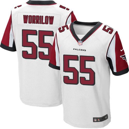  Falcons #55 Paul Worrilow White Men's Stitched NFL Elite Jersey