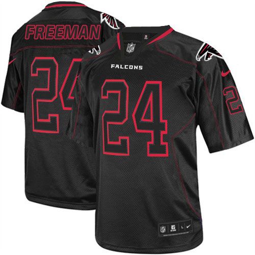  Falcons #24 Devonta Freeman Lights Out Black Men's Stitched NFL Elite Jersey