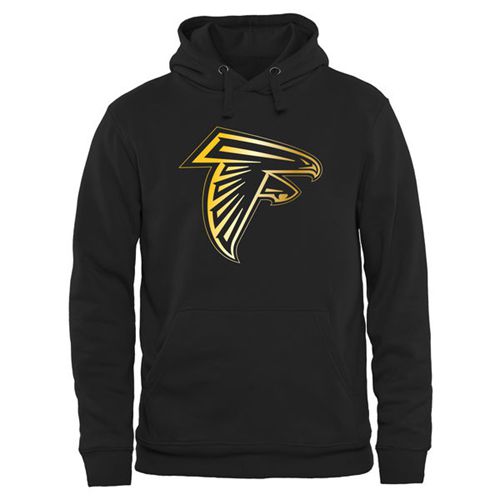 Men's Atlanta Falcons Pro Line Black Gold Collection Pullover Hoodie