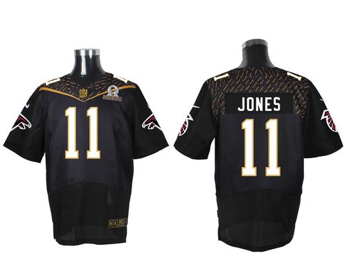  Falcons #11 Julio Jones Black 2016 Pro Bowl Men's Stitched NFL Elite Jersey