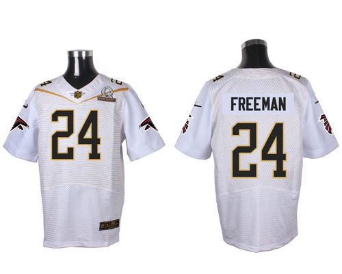  Falcons #24 Devonta Freeman White 2016 Pro Bowl Men's Stitched NFL Elite Jersey