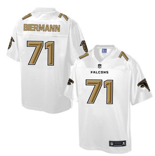  Falcons #71 Kroy Biermann White Men's NFL Pro Line Fashion Game Jersey