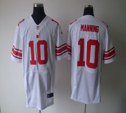  Giants #10 Eli Manning White Men's Stitched NFL Elite Jersey