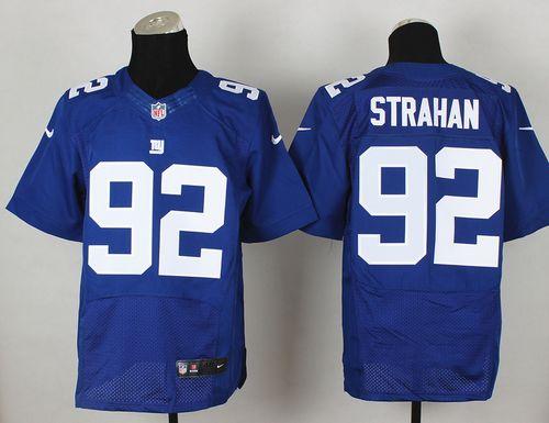  Giants #92 Michael Strahan Royal Blue Team Color Men's Stitched NFL Elite Jersey