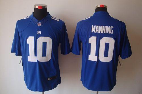  Giants #10 Eli Manning Royal Blue Team Color Men's Stitched NFL Limited Jersey