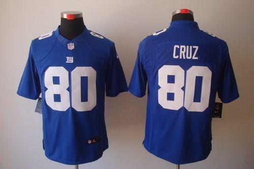  Giants #80 Victor Cruz Royal Blue Team Color Men's Stitched NFL Limited Jersey