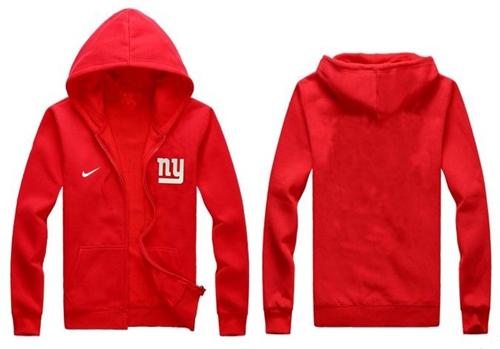  New York Giants Authentic Logo Hoodie Red