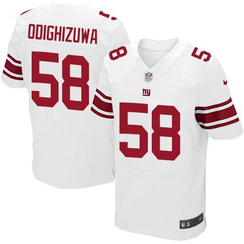 Giants #58 Owa Odighizuwa White Men's Stitched NFL Elite Jersey