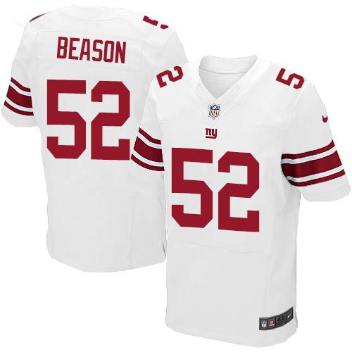  Giants #52 Jon Beason White Men's Stitched NFL Elite Jersey