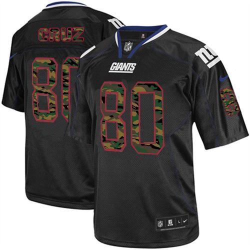  Giants #80 Victor Cruz Black Men's Stitched NFL Elite Camo Fashion Jersey