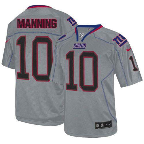 Nike Giants #10 Eli Manning Lights Out Grey Men's Stitched NFL ...